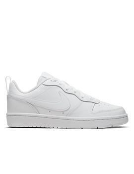 Zapatilla nike court borough low 2 gs blanco de niño