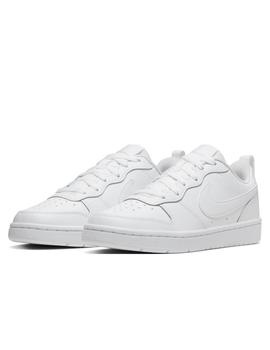 Zapatilla nike court borough low 2 gs blanco de niño