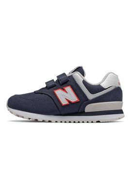 Zapatilla new balance yv574sop marino blanco de niño