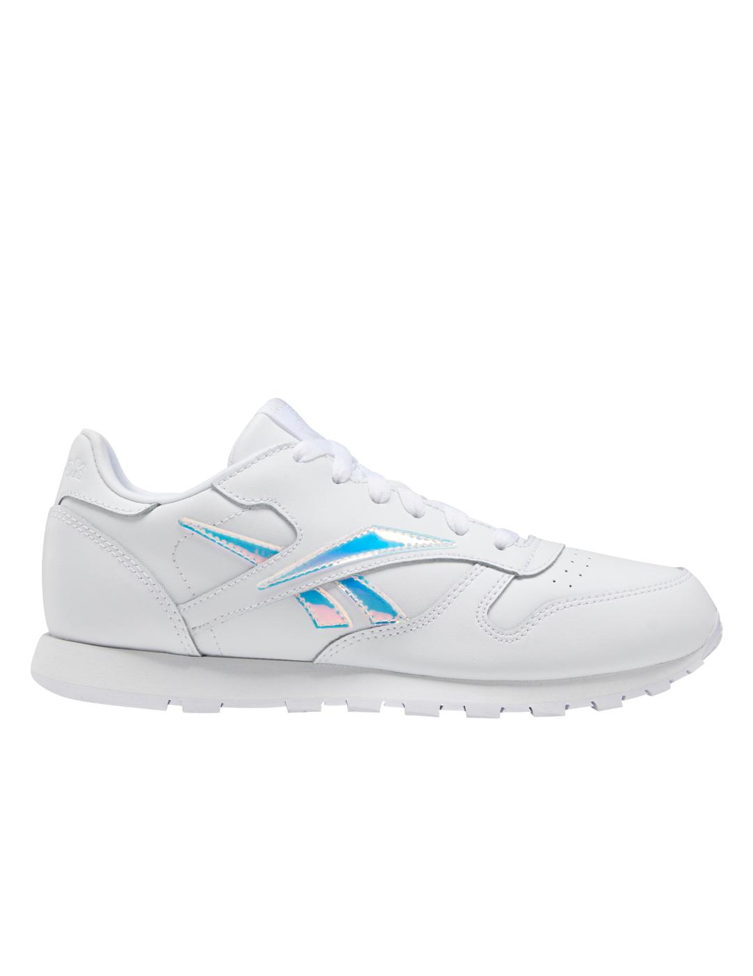 Hacer las tareas domésticas Borradura tierra principal Zapatilla reebok Classic leather blanco brillo junior