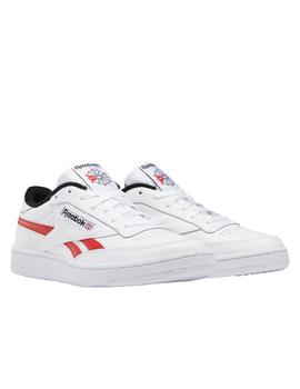 Zapatilla reebok Club c revenge mu blanco rojo de hombre.