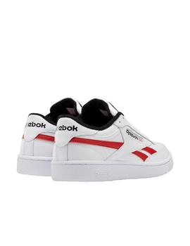 Zapatilla reebok Club c revenge mu blanco rojo de hombre.