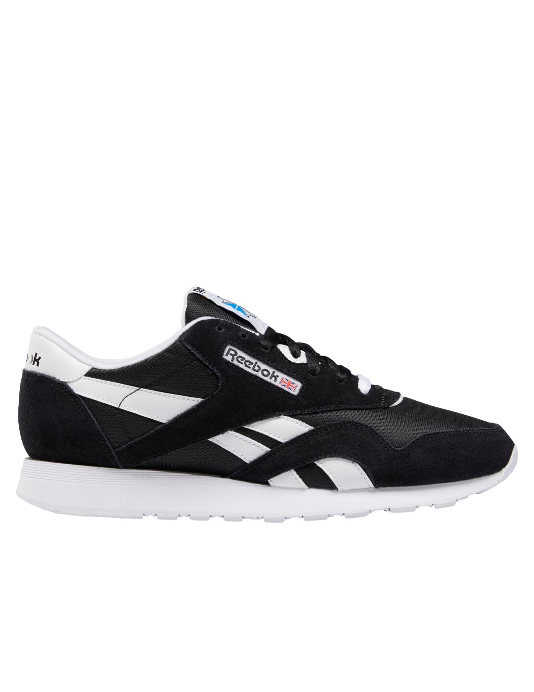 Zapatillas reebok cl nylon negro de hombre