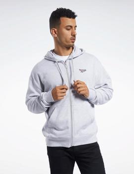 chaqueta reebok cl f vector fullzip gris de hombre