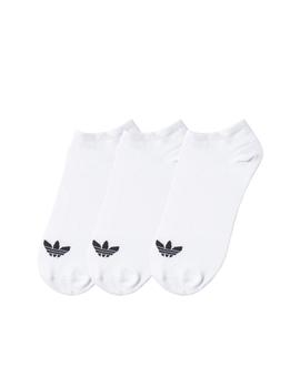 calcetines adidas tobilleros trefoil blanco unisex