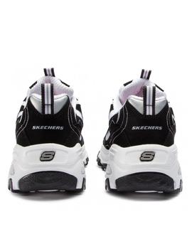 skechers d'lites mujer plata