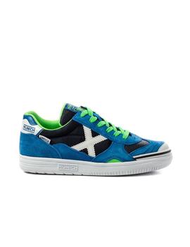 Zapatilla munich gresca kid azul verde de niño