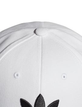 gorra adidas baseb class trefoil blanco unisex.