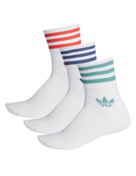 calcetines adidas media caña tres colores unisex