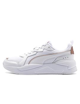 Zapatillas puma X-ray metallic blanco de mujer.