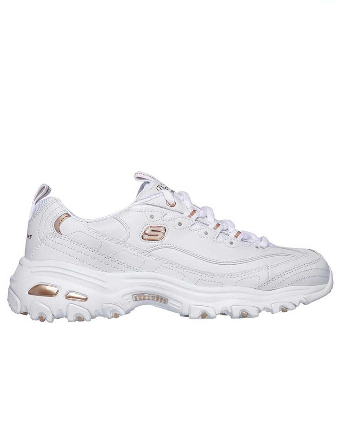 Zapatillas skechers d lites fresh start blanco dorado