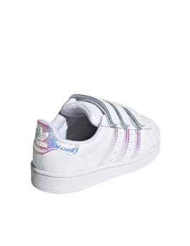 Zapatillas Superstar blanco brillo de bebé