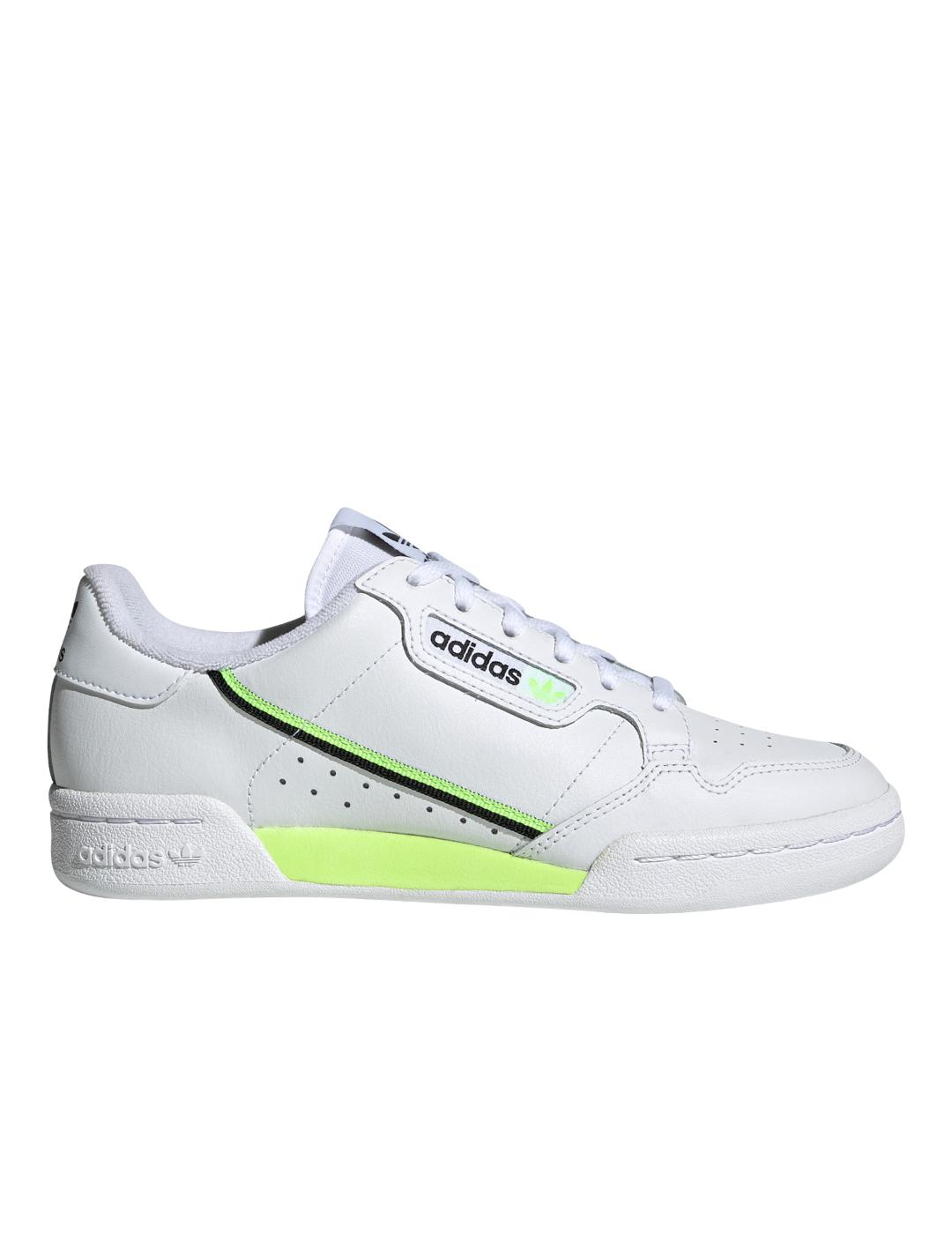 Zapatilla adidas Continental j blanco amarillo unisex