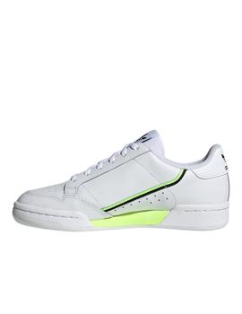 Zapatilla adidas Continental j blanco amarillo unisex