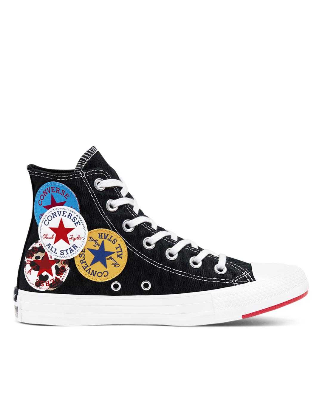 zapatilla converse all star hi black university.