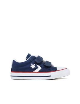 zapatilla converse Star player 3v ox azul blanco de niño.
