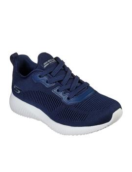 zapatillas kechers bobs sport azul de mujer.