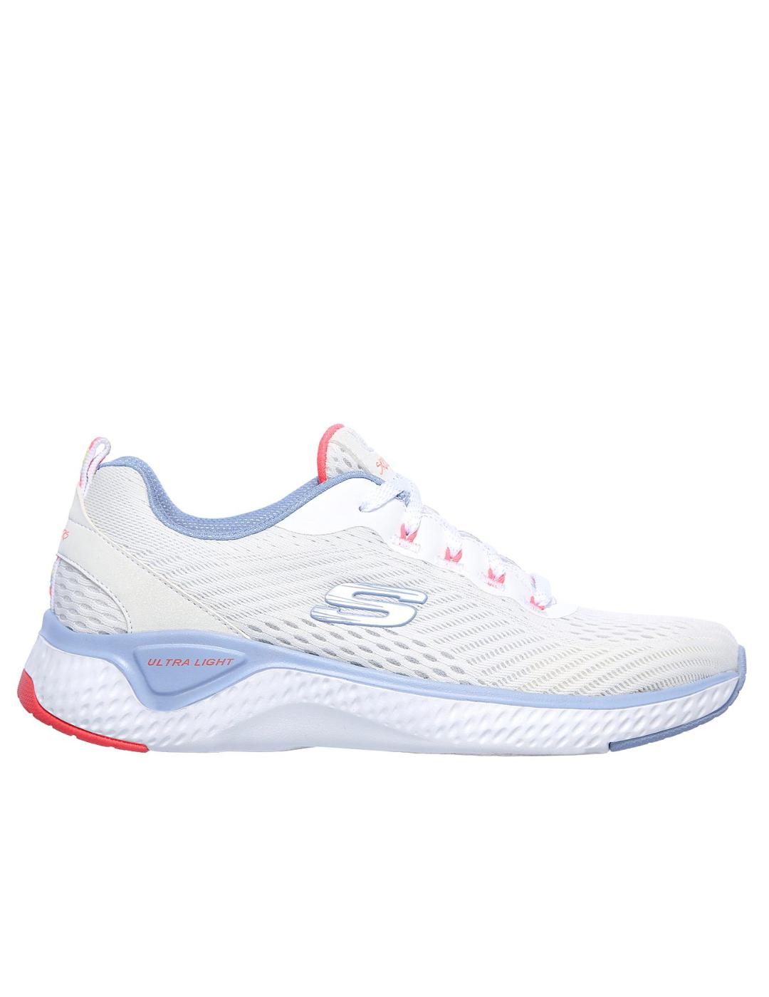 zapatillas skechers solar fuse-cosmic wiew blanco de mujer.