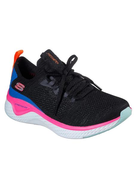 skechers solar negro rosa de mujer.