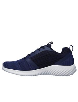 zapatilla Skechers bounder azul de hombre.