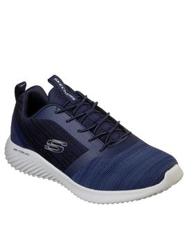 zapatilla Skechers bounder azul de hombre.