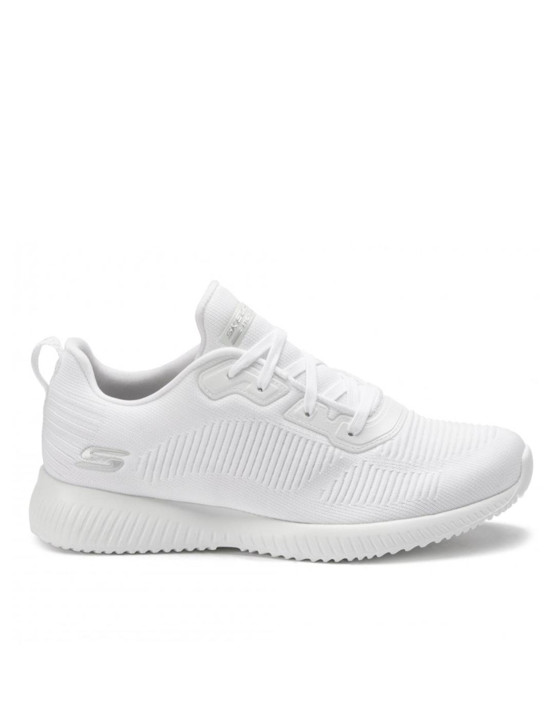 Zapatillas skechers bobs sport blanco de mujer.