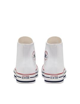 zapatillas all star platform hi junior blanco de niño