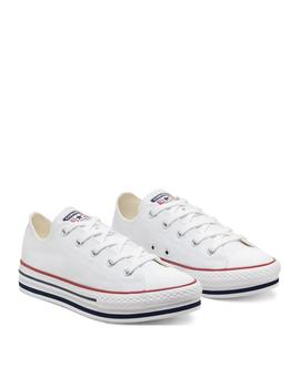 zapatilla all star platform eva ox junior blanco de niño