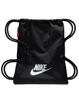 gymsack nike heritage negro blanco