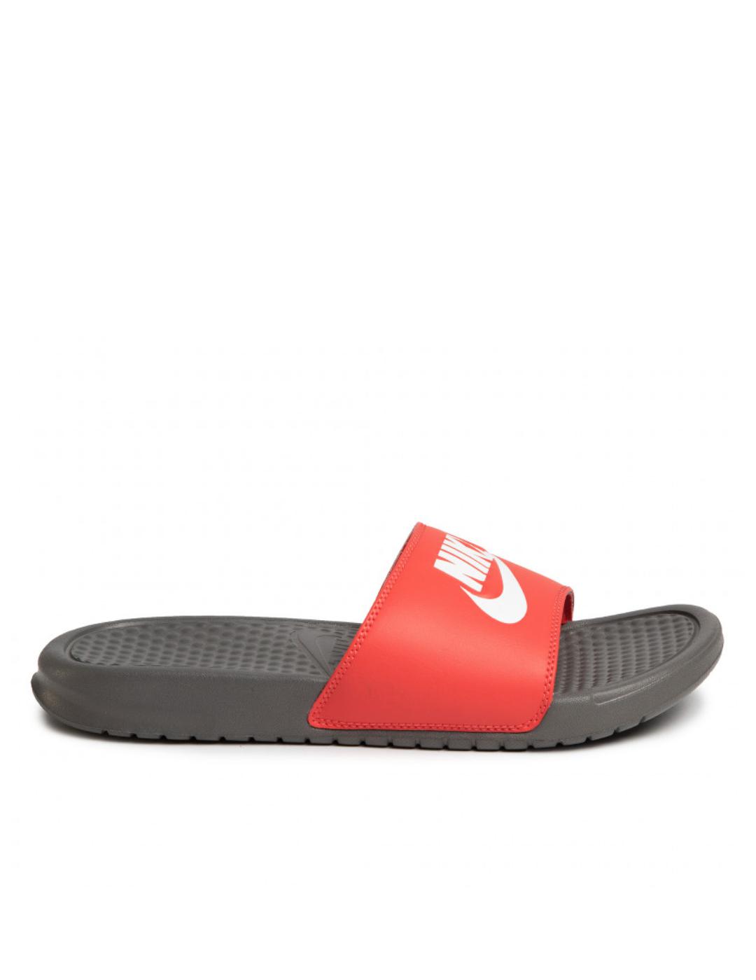 chamclas nike benassi jdi gris rojo de hombre