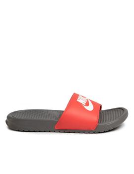 chamclas nike benassi jdi gris rojo de hombre