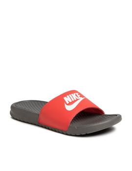 chamclas nike benassi jdi gris rojo de hombre