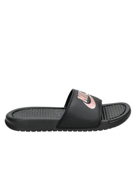 chanclas nike Benassi negro cobre de mujer