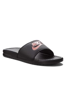 chanclas nike Benassi negro cobre de mujer