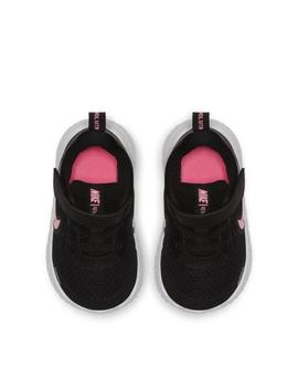 zapatilla nike revolution 5 tdv negro rosa de niña.