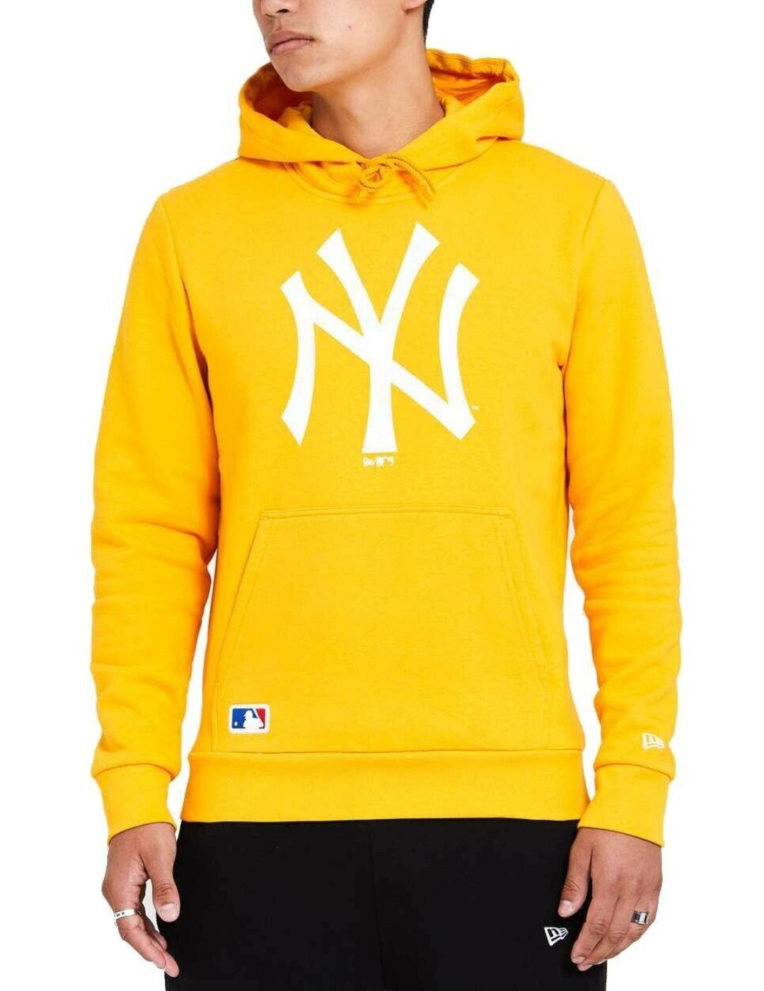 sudadera new era mlb seasonal logo hoody neyyan amarillo