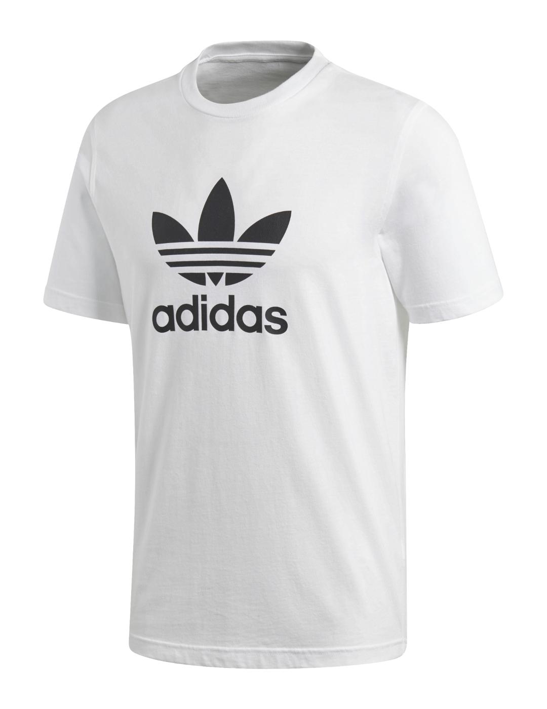 camiseta adidas trefoil logo blanco de hombre.