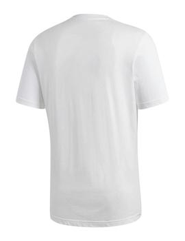 camiseta adidas trefoil logo blanco de hombre.