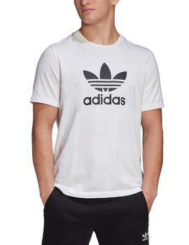 camiseta adidas trefoil logo blanco de hombre.