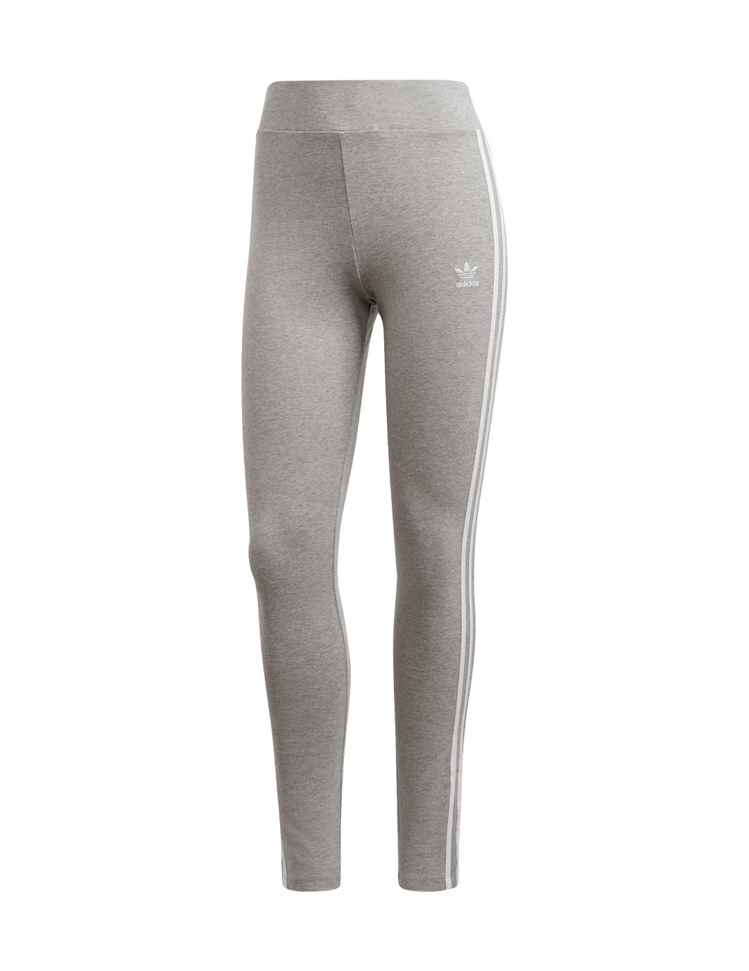 fusible vestir Desmantelar mallas adidas 3 stripes tight gris de mujer.