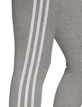 mallas adidas  3 stripes tight gris de mujer.