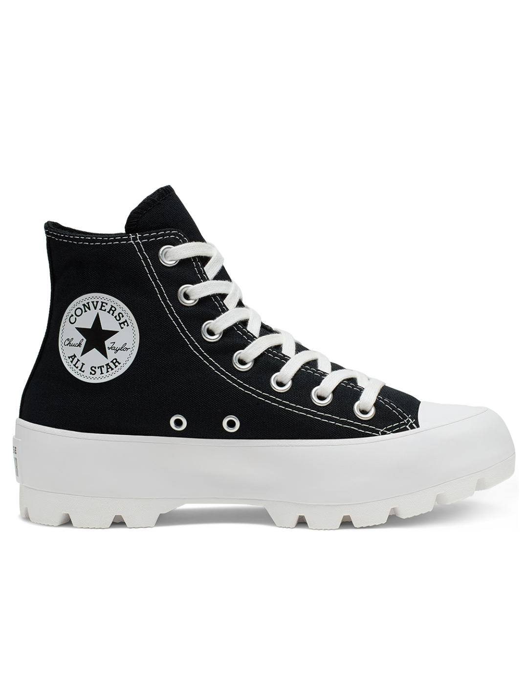 converse all star ctas lugged hi negro de mujer.