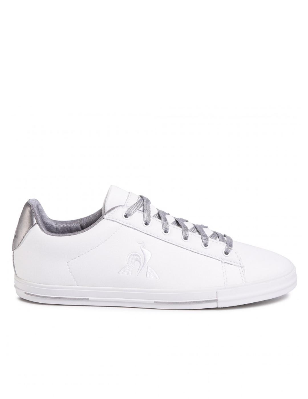 Zapatilla le coq sportif agate metallic blanco de mujer.