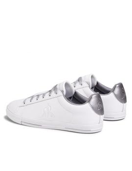 Zapatilla le coq sportif agate metallic blanco de mujer.