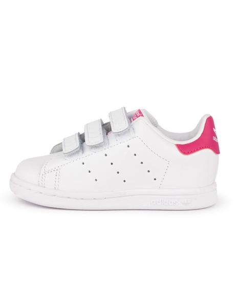 sin Orador Fondo verde Zapatillas de Niña Adidas Stan Smith Blanco/Rosa