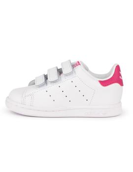 Zapatillas de Niña Adidas Stan Smith Blanco/Rosa