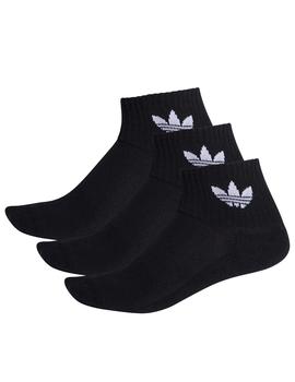 calcetines clasicos adidas mid cut negros