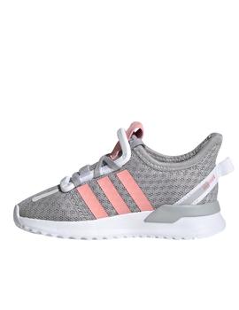 barbilla Rubí agrio zapatilla adidas U path run el gris rosa de bebé