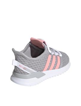 barbilla Rubí agrio zapatilla adidas U path run el gris rosa de bebé