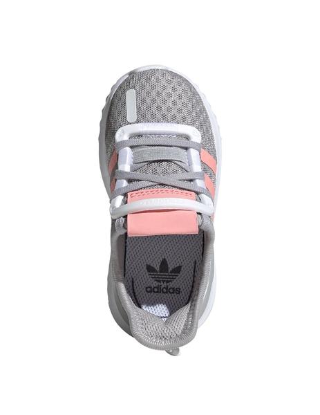 barbilla Rubí agrio zapatilla adidas U path run el gris rosa de bebé